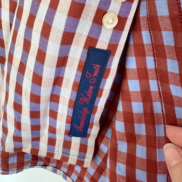 Robert Graham Long Sleeve Cotton Button Down Classic Fit Shirt Blue Plaid XL - Picture 10 of 14